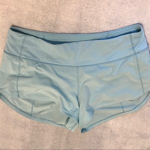 Light Blue Lululemon Speed Up Shorts